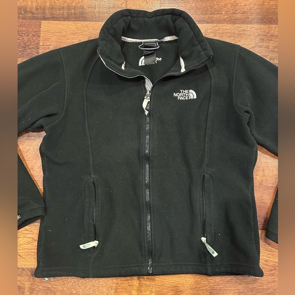 The North Face Womens Size Medium Black Full Zip Fleece Jacket